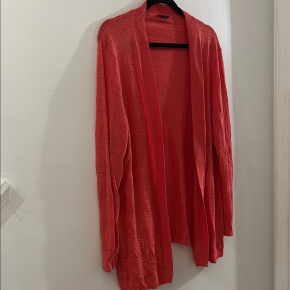 Talbots coral Cardigan Sweater Lightweight Open-Front - women’s size 2X - Picture 1 of 5